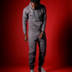 Support Black Colleges Charcoal Gray Puff Monochrome Unisex Hoodie | Jogger | Set